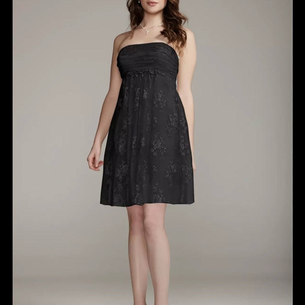 Maggy London 100% Silk Black Gown Dress Sleeveless Spaghetti Bow Size 4 Y2K NWT